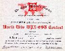In Recognition of the achivement of winning the PHONE World- Wide DX Contest 1980 FIRST PLACE for the Single Operator, 14 MHz, EUROPEAN USSR