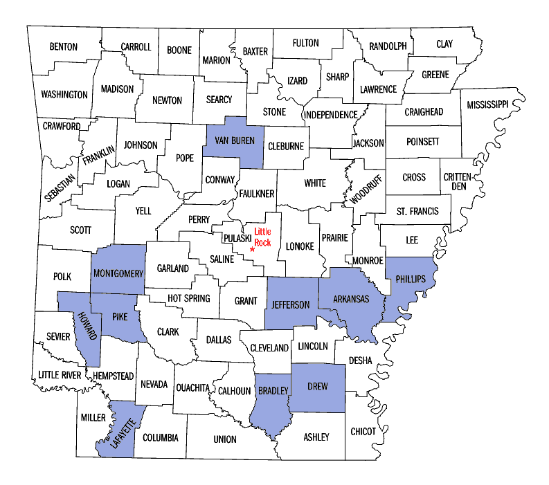 Arkansas map