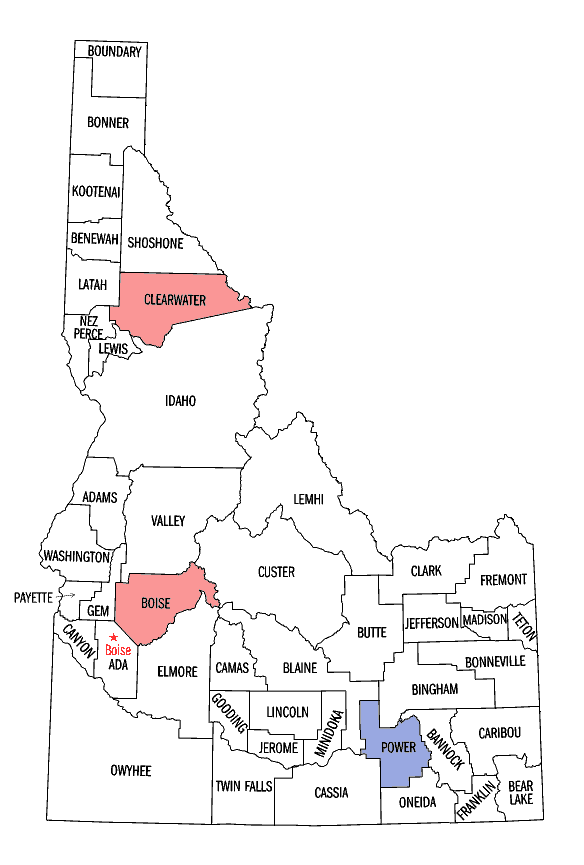 Idaho map