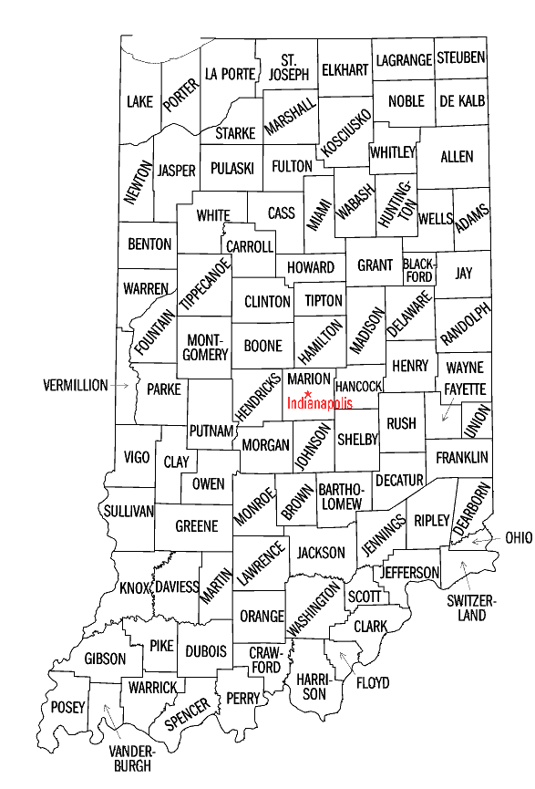 Indiana map