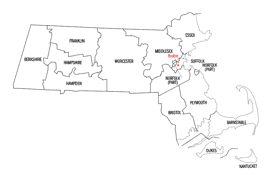 Massachusetts map