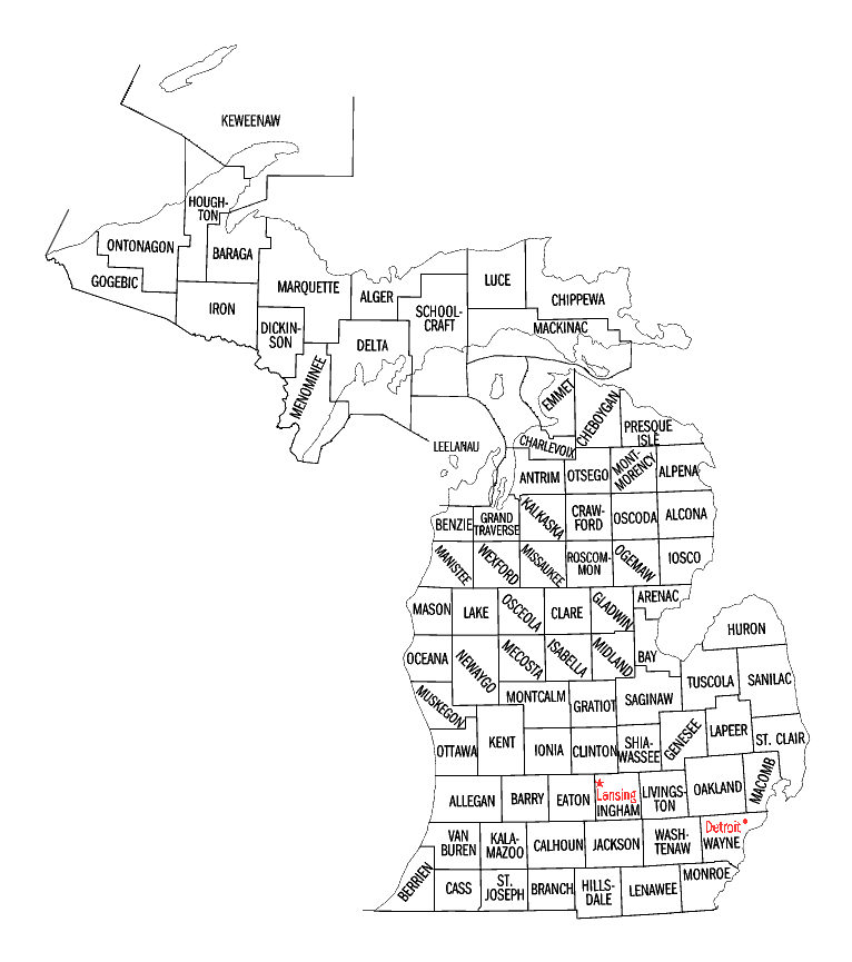 Michigan map