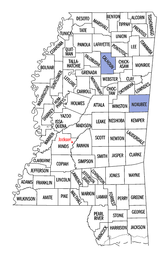 Mississippi map
