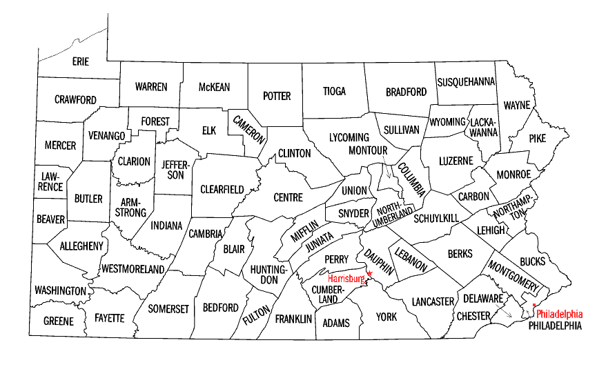 Pennsylvania map