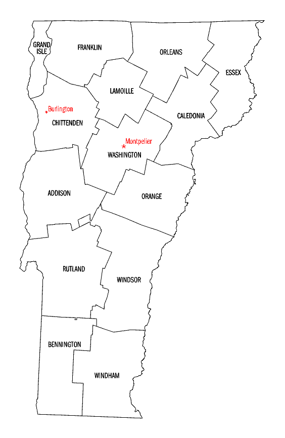 Vermont map
