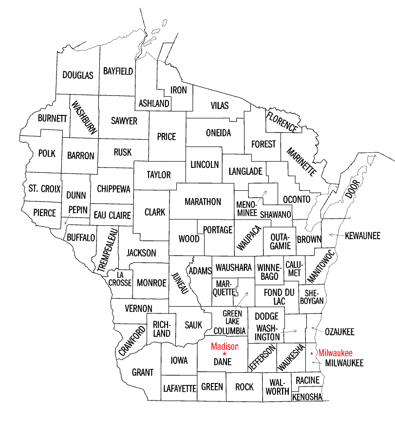 Wisconsin map