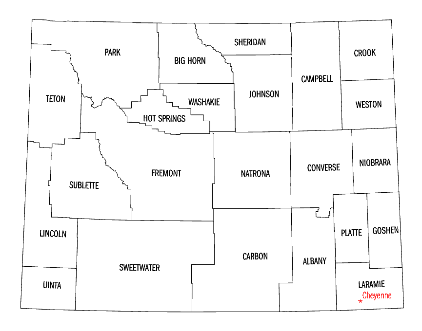 Wyoming map