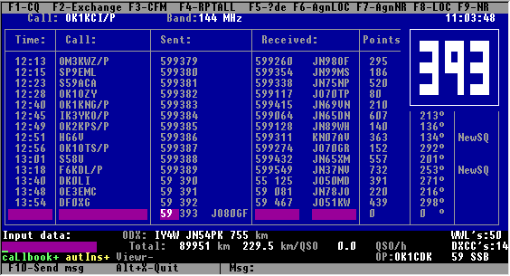 Netlog - main screen