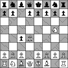 Second of 3 diagrams showing an example of how en-passant works.