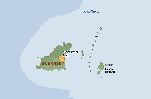 map of Guernsey locator IN89