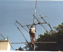 Mike doing some repair work on elevation rotator