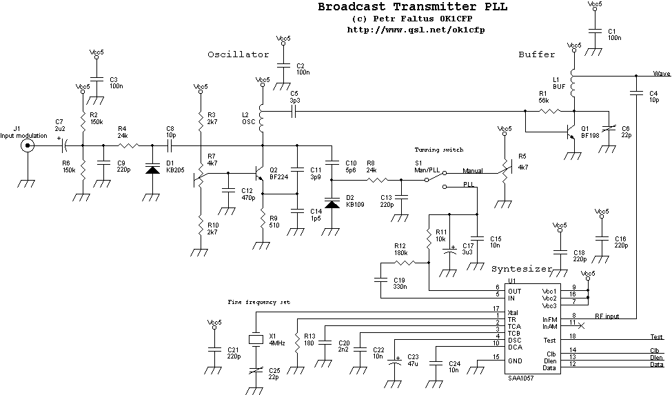 Schema zapojení fázového závěsu