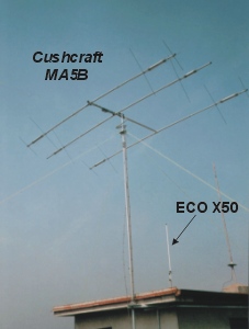 Cushcraft MA5B beam and VHF vertical ant. X50