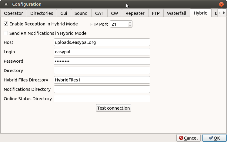 easypal hybrid setting