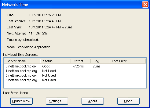 Network Time Synchronisation