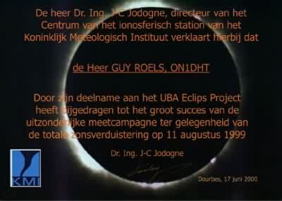 Solar eclips radio experiment