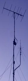 Home made dualband cross yagi and discone antenna