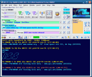 UISS APRS packet radio software: UISS default screen