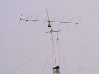 the 9 element vhf yagi on ON5DL boom