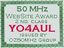 50 MHz WebSite Award - #004 - YO4AUL