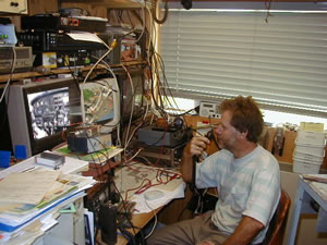 ON6HN in his shack