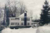GLENBROOK HOUSE, home of the Gattis. T/le property is astride the international boundary line, half in Derby Line, Vermont, U.S.A., half in Rock Island, Quebec, Canada.