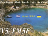 SV5/EM5F  - CW Year: 2013 Band: 17m Specifics: IOTA EU-001 Rhodes (Rodos) island