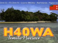 H40WA (F)  -  CW - FT8 Year: 2024 Band: 10m Specifics: IOTA OC-065 Pigeon island