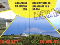 HC2AO/8  - CW Year: 2014 Band: 10, 15m Specifics: IOTA SA-004 San Cristobal island