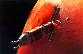 Binnen twintig jaar wil de NASA verkeer tussen de aarde en Mars. De lange reis kan het beste plaatsvinden met een door thermische nucleaire energie aangedreven ruimteschip. Het ruimteschip wordt in een baan rond Mars gebracht, waarna met landingsvaartuigen naar Mars kan worden afgedaald.