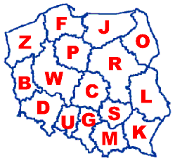 The 16 provinces of Poland