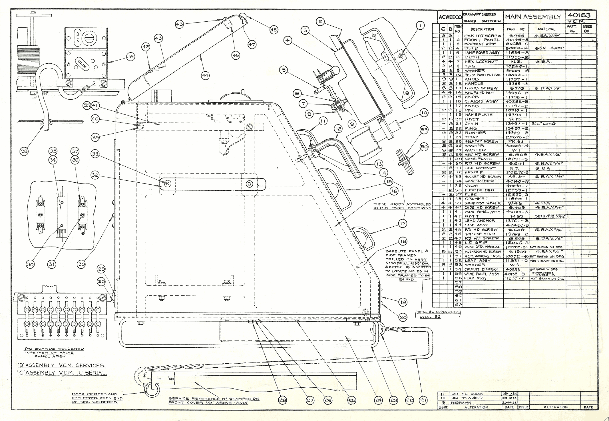 MK2 tube tester drawing 40163