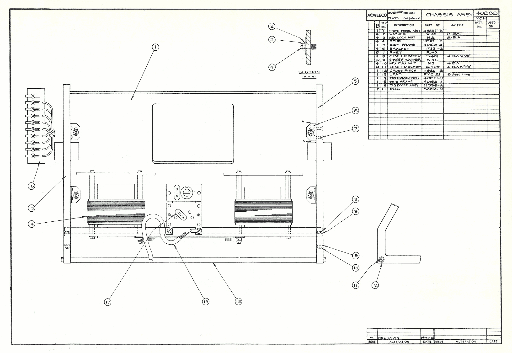 MK2 tube tester drawing 40282