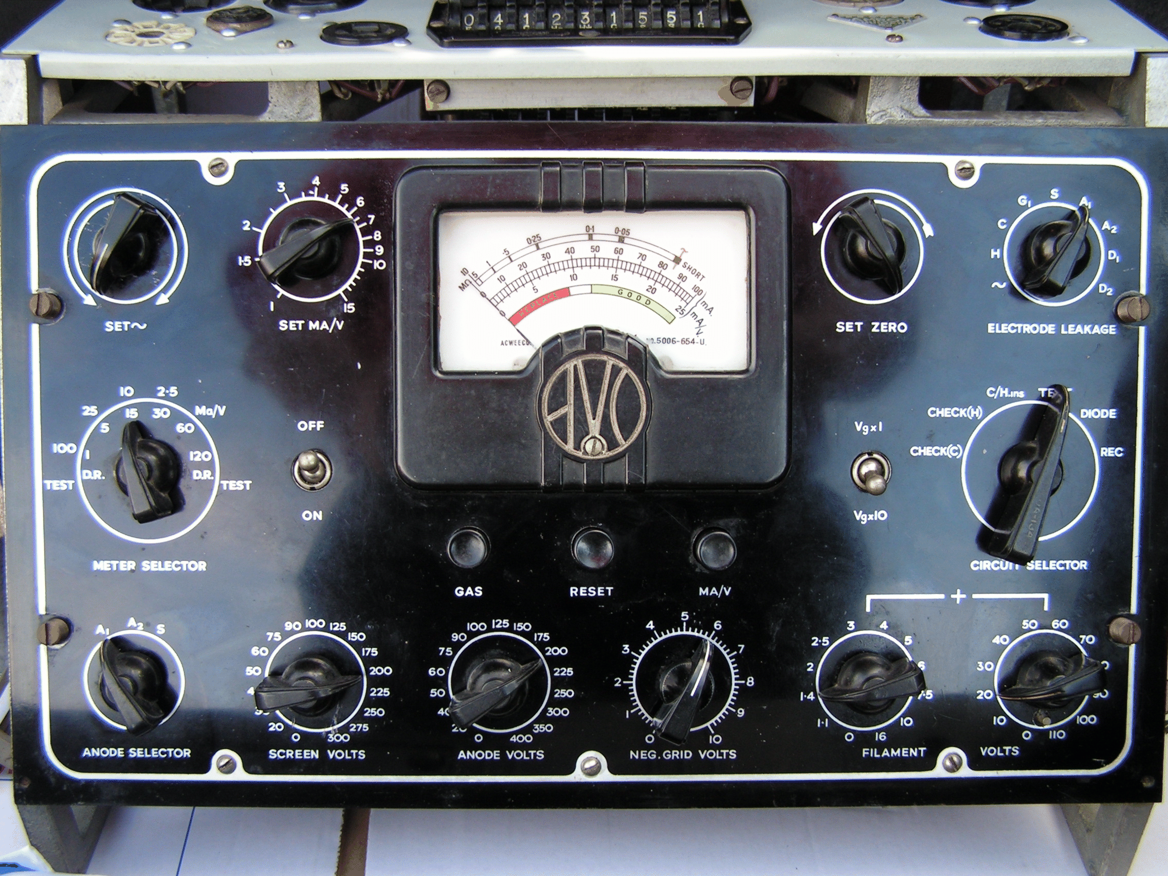 MK2 tube tester front