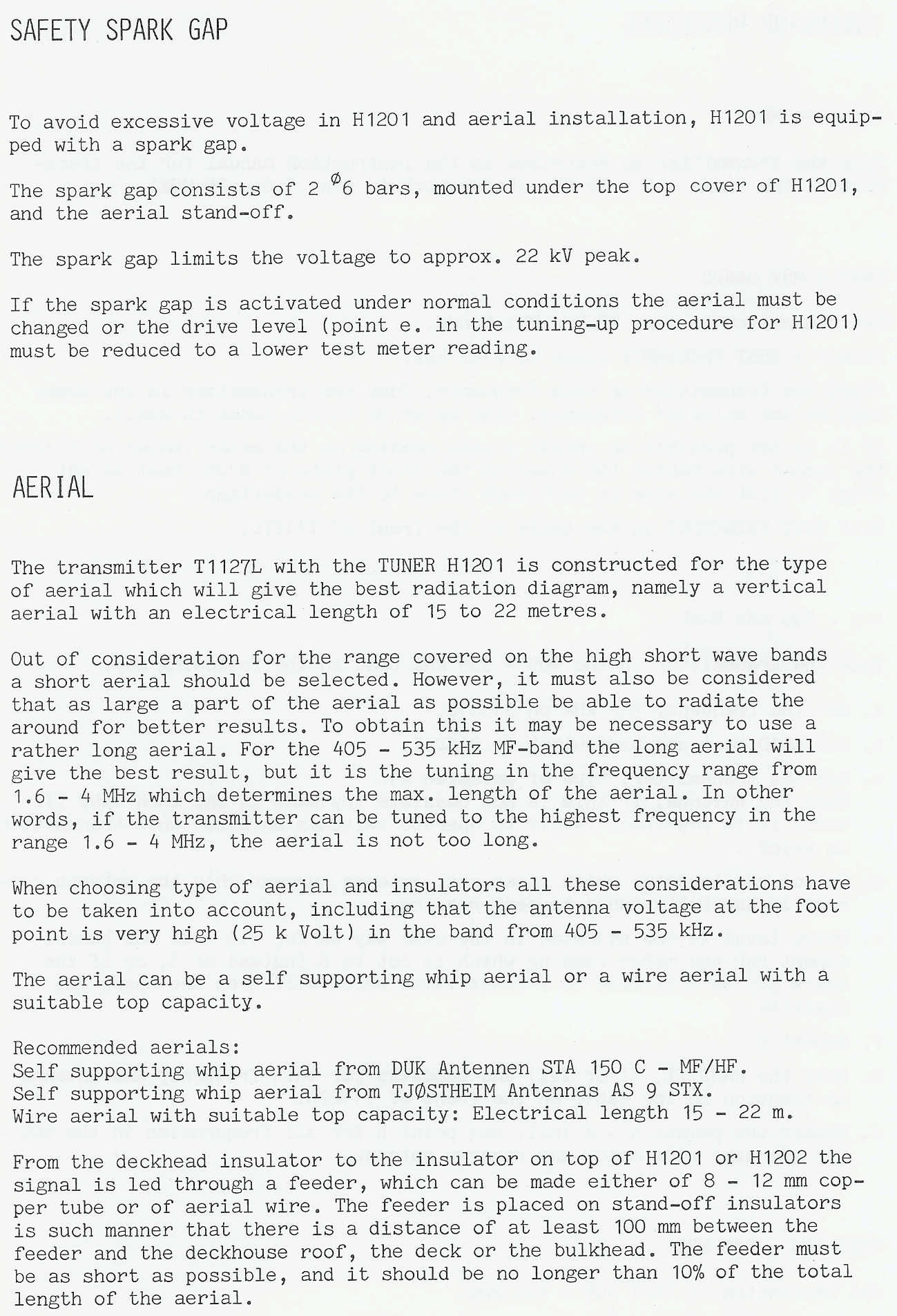 H1201 Tuning-up procedure page-1