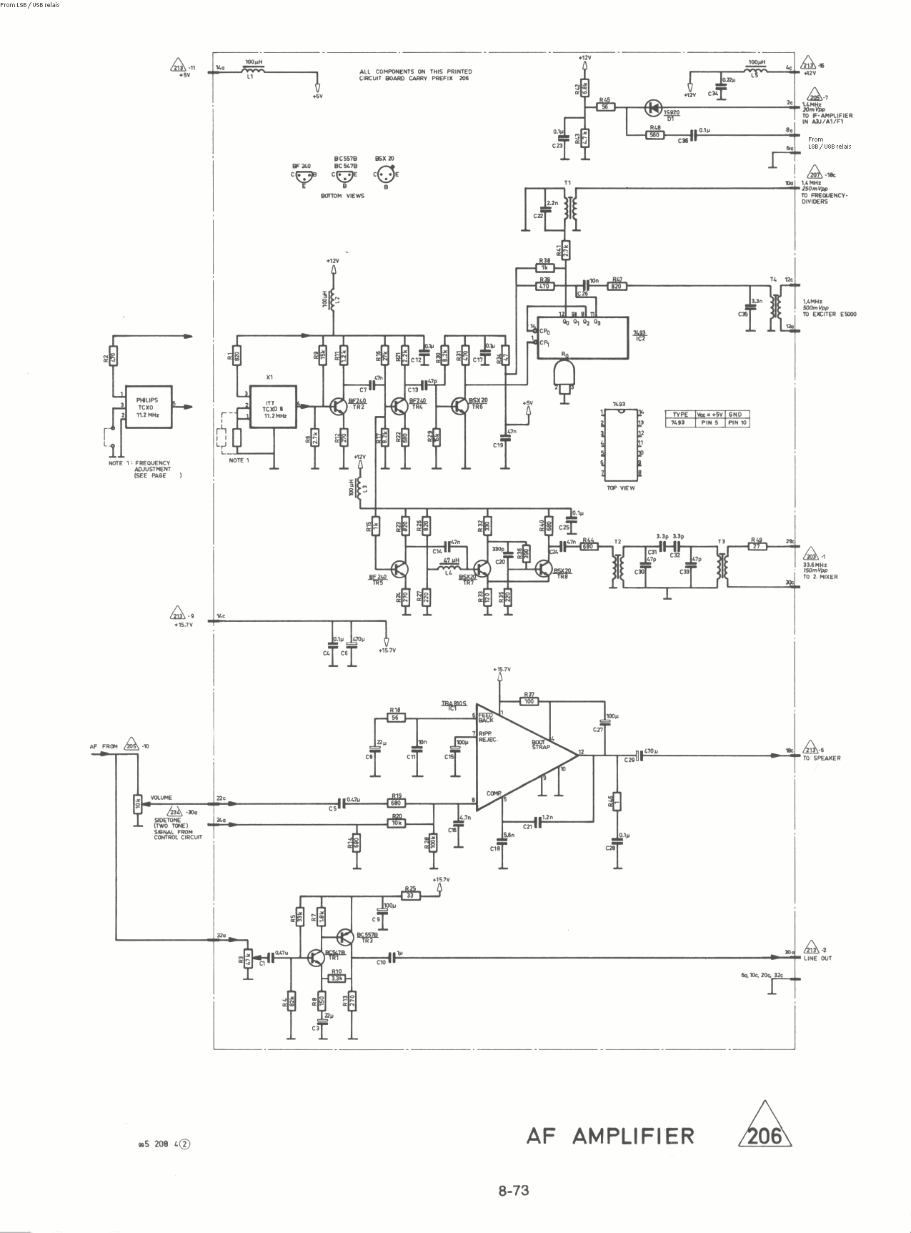 Skanti HF AF-Amplifier diagram 206