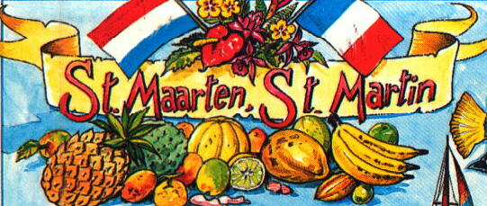 Flags of both Sint Maarten and St. Martin