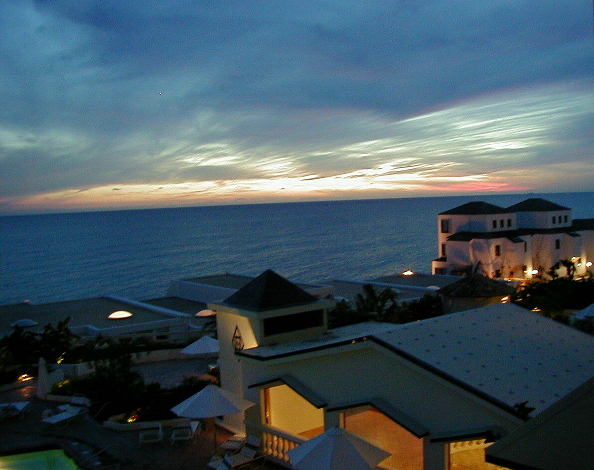 Photo of the evening sunset from balcony of condo