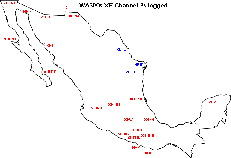 WA5IYX XE Ch 2s logged