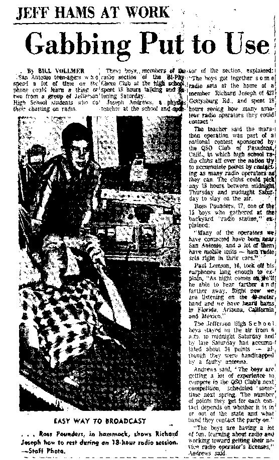 San Antonio Express-News Oct 27, 1963 article