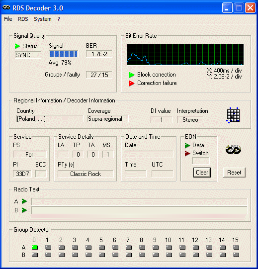 RDSDec 3.0 screenshot of KNOX, 94.7, Grand Forks, ND