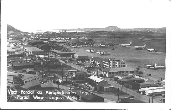 Postcard of Lajes Field, looking south