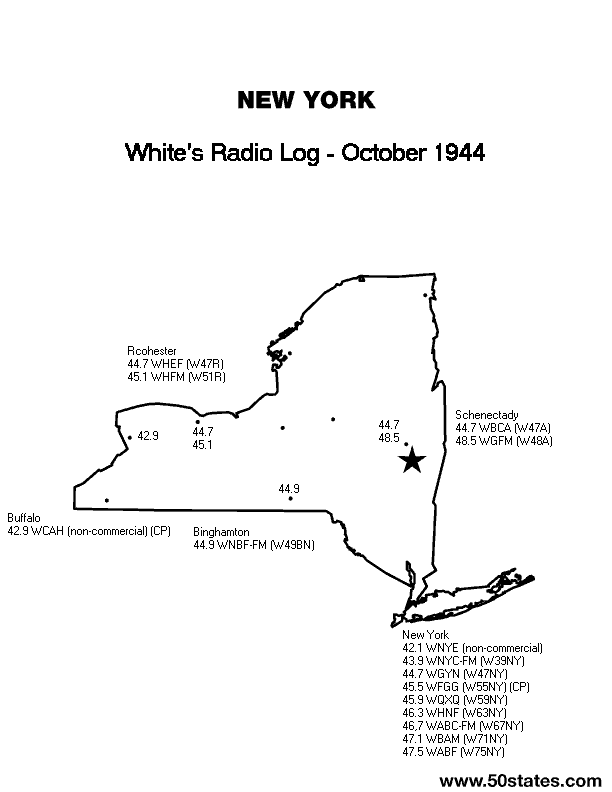 Oct 1944 NY FM Map