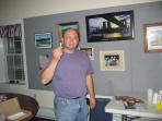 N2OXV holding QSY Ham of the Month Award.