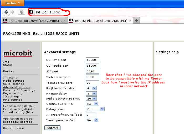 ADVANCED SETTINGS