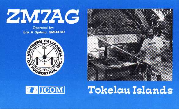 ZM7AG QSL card