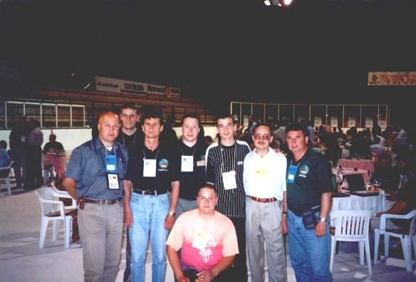 T97M, YU7NU, RV1AW, RA3AUU, 9A6XX, ??? and UA9MA. 4N7RGH (front row)