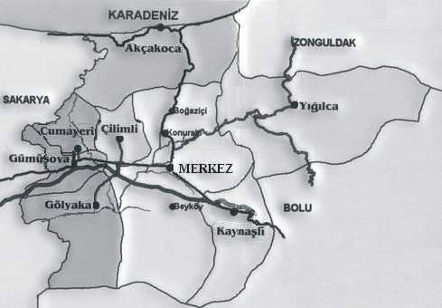 DZCE ŞEHİR HARİTASI