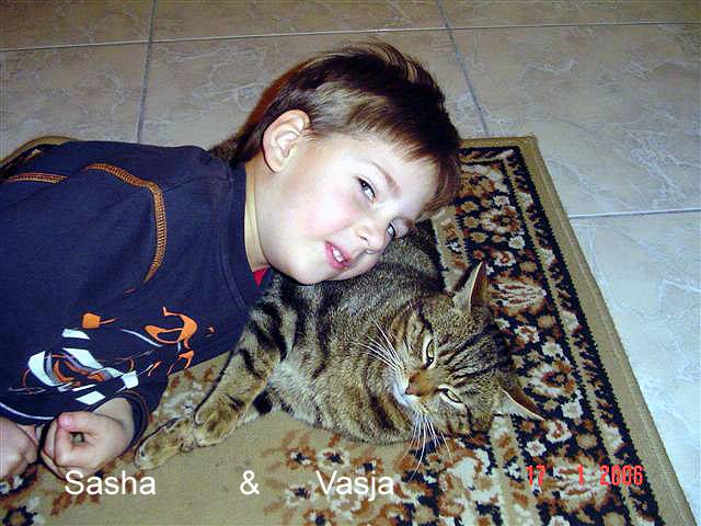 Sasha and cat Vasja
