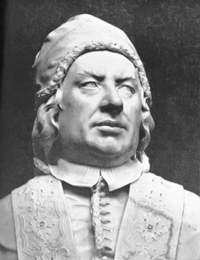 ??kb gif photograph of a statue of Pope Benedict XIV; artist unknown, photographer unknown; if you have information on this image, please email me; please do not write to ask about the image, or for permission to use it
